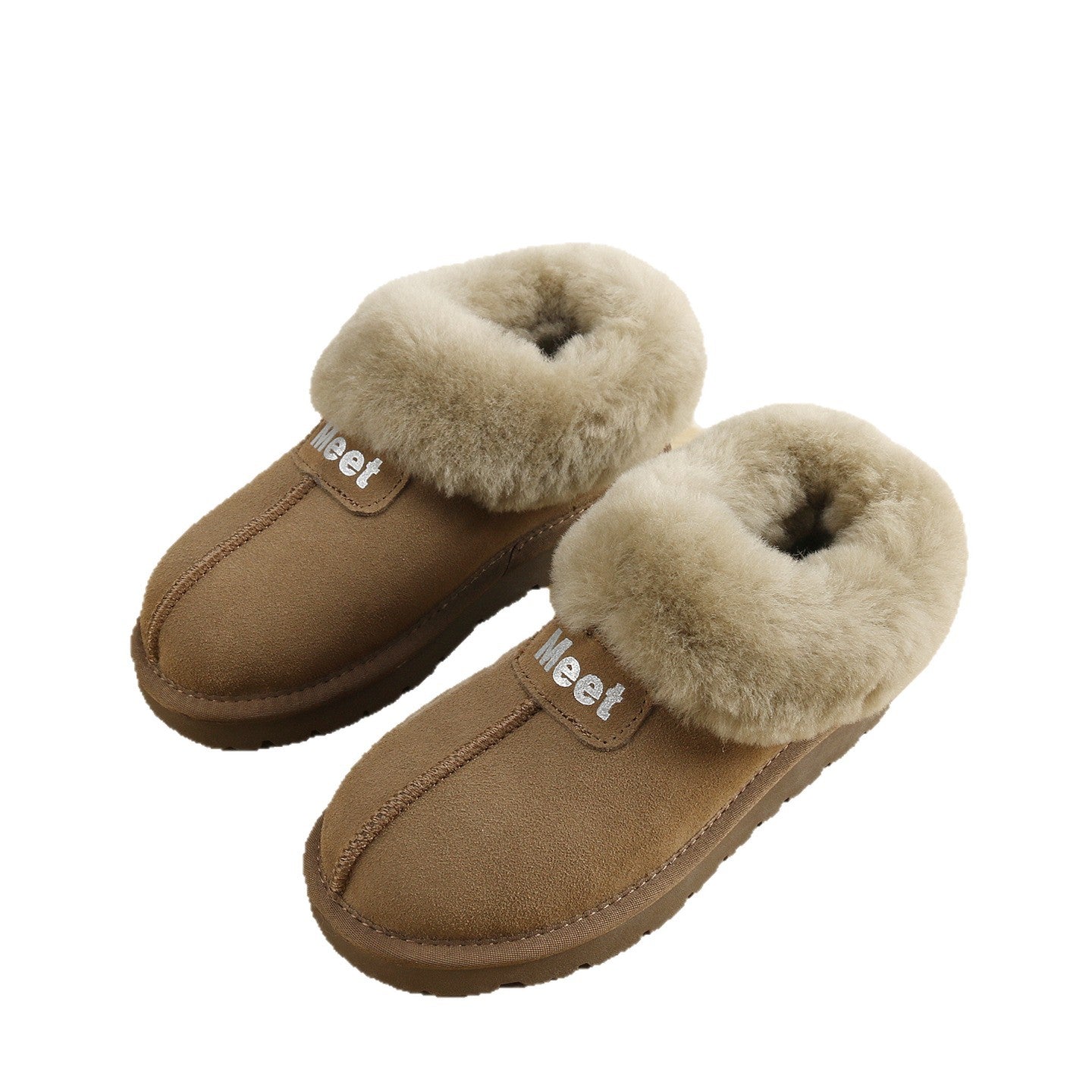 Women's Sheepskin Fur Integrated Mini Short Winter Snow Boots