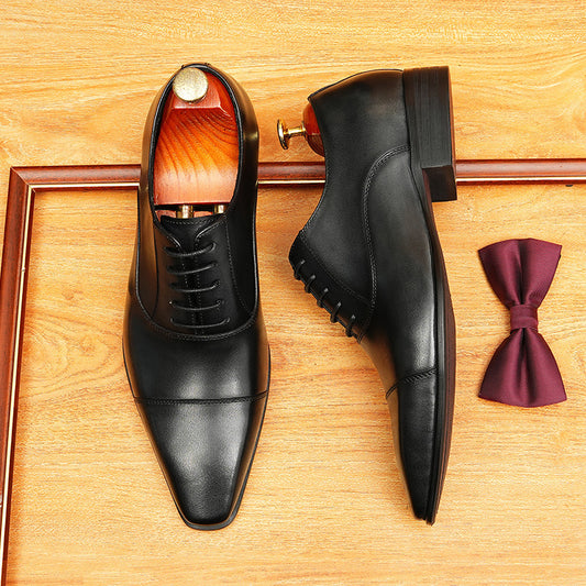 Men's Toe Formal Wear Handmade Oxford Civil Men's Shoes