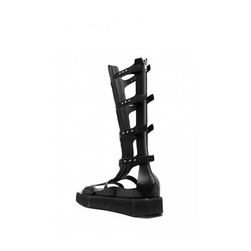 Women's Summer Cowhide Platform High Leg Fashion Sandals