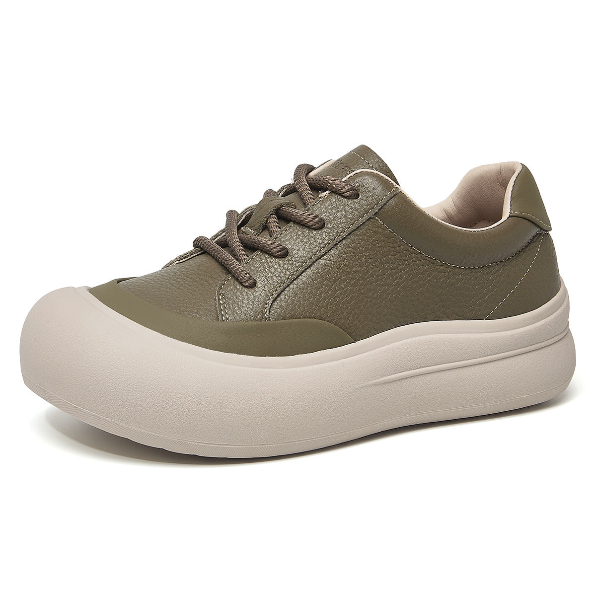 Women's Sports White For Fashion Round Head Thick Bottom Height Increasing Women's Casual Shoes