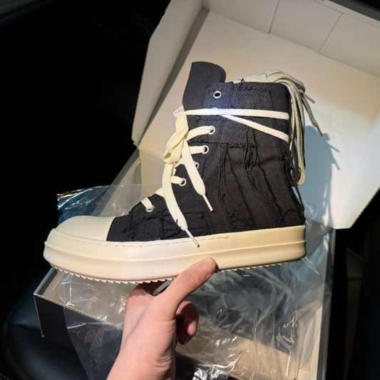 Women's & Men's Milk Fragrance Board Breathable Distressed Beggar Height Canvas Shoes