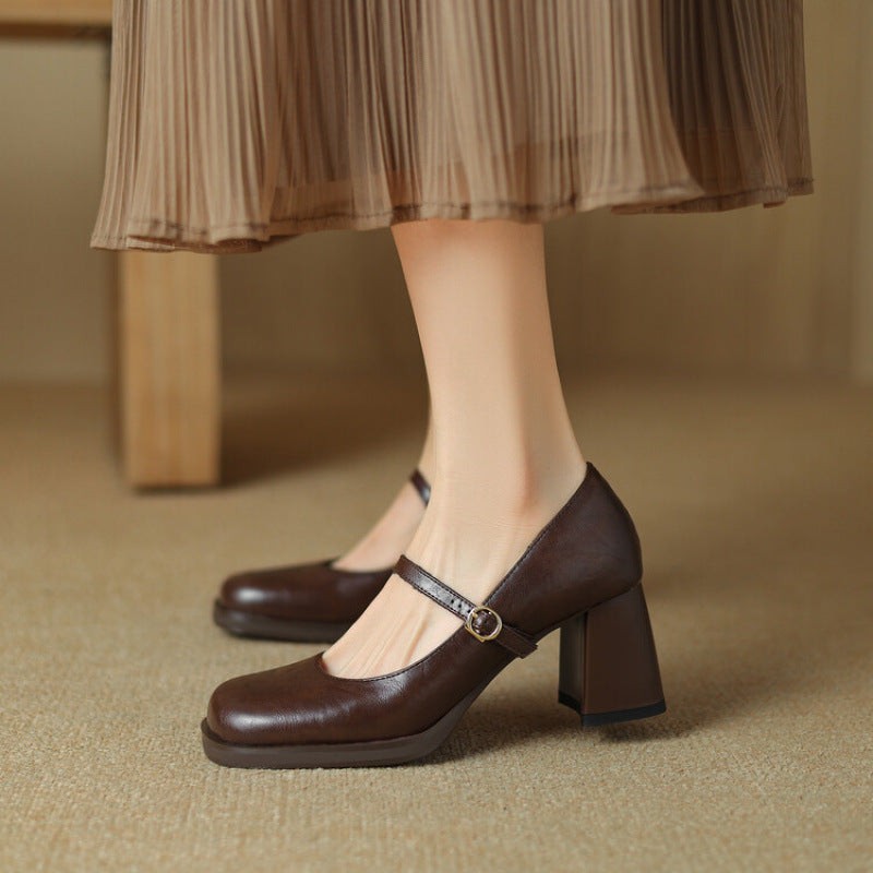 Women's Toe Pumps Solid Color Platform High Large Women's Fashion Shoes