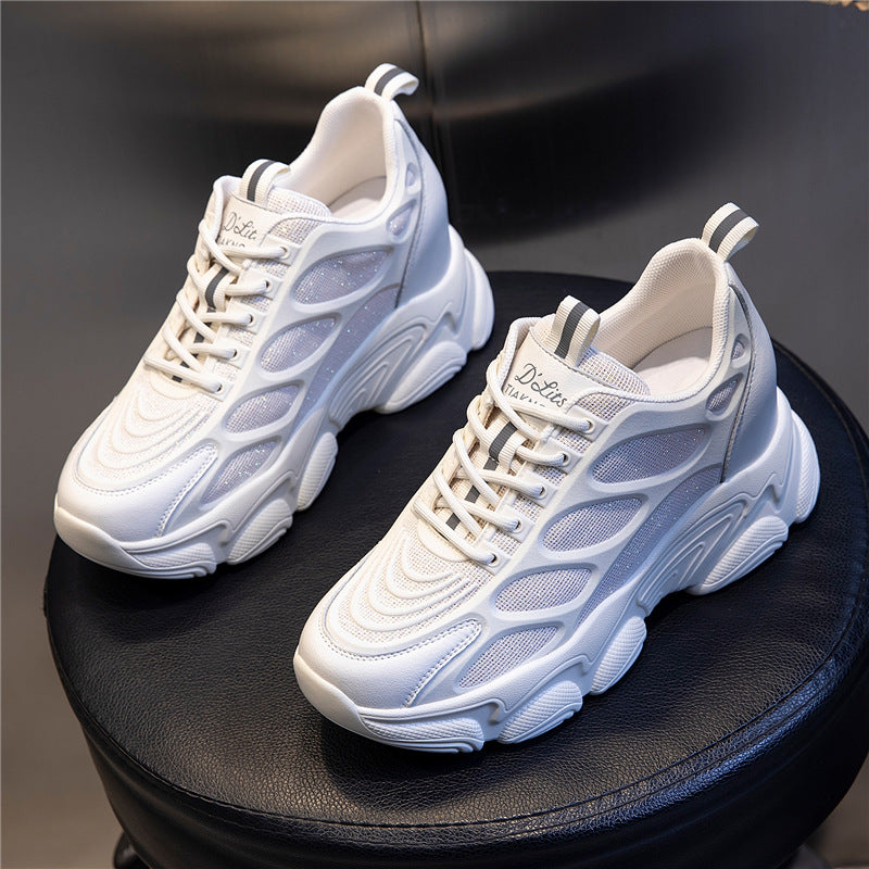 Women's Increasing Insole Dad Spring Sports Heightened Sneakers