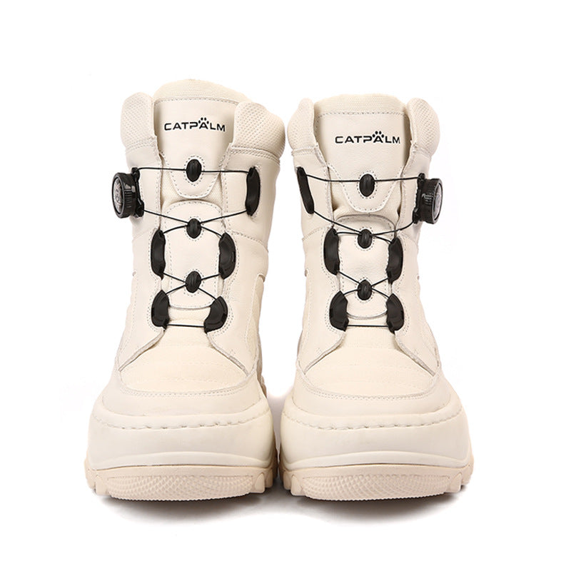 Women's Wool Fur Integrated Northeast Thickened Warm White Snow Boots