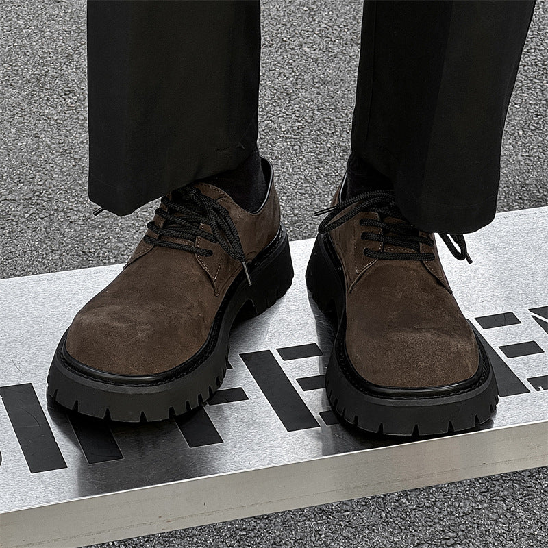 Men's Derby Spring Martin Vintage Thick Bottom Leather Shoes