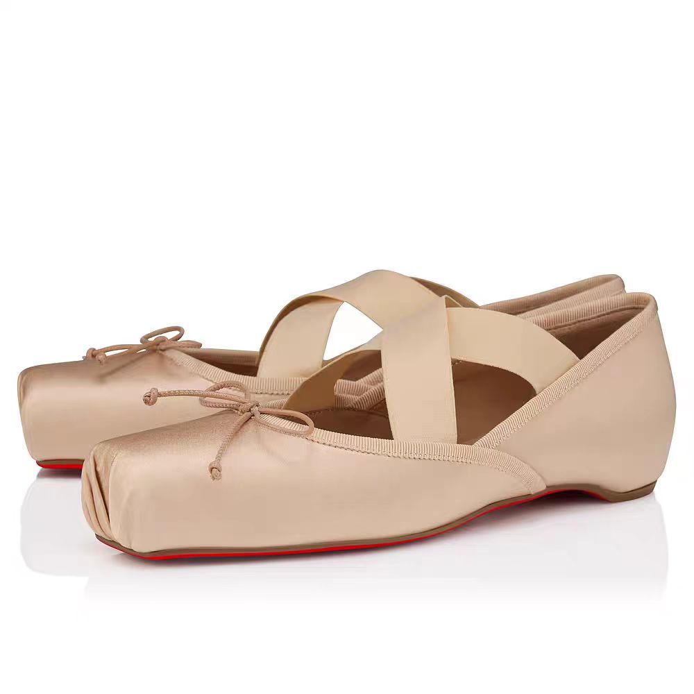 Women's Size Square Toe Flat Ballet Bow Bandage Men's Shoes