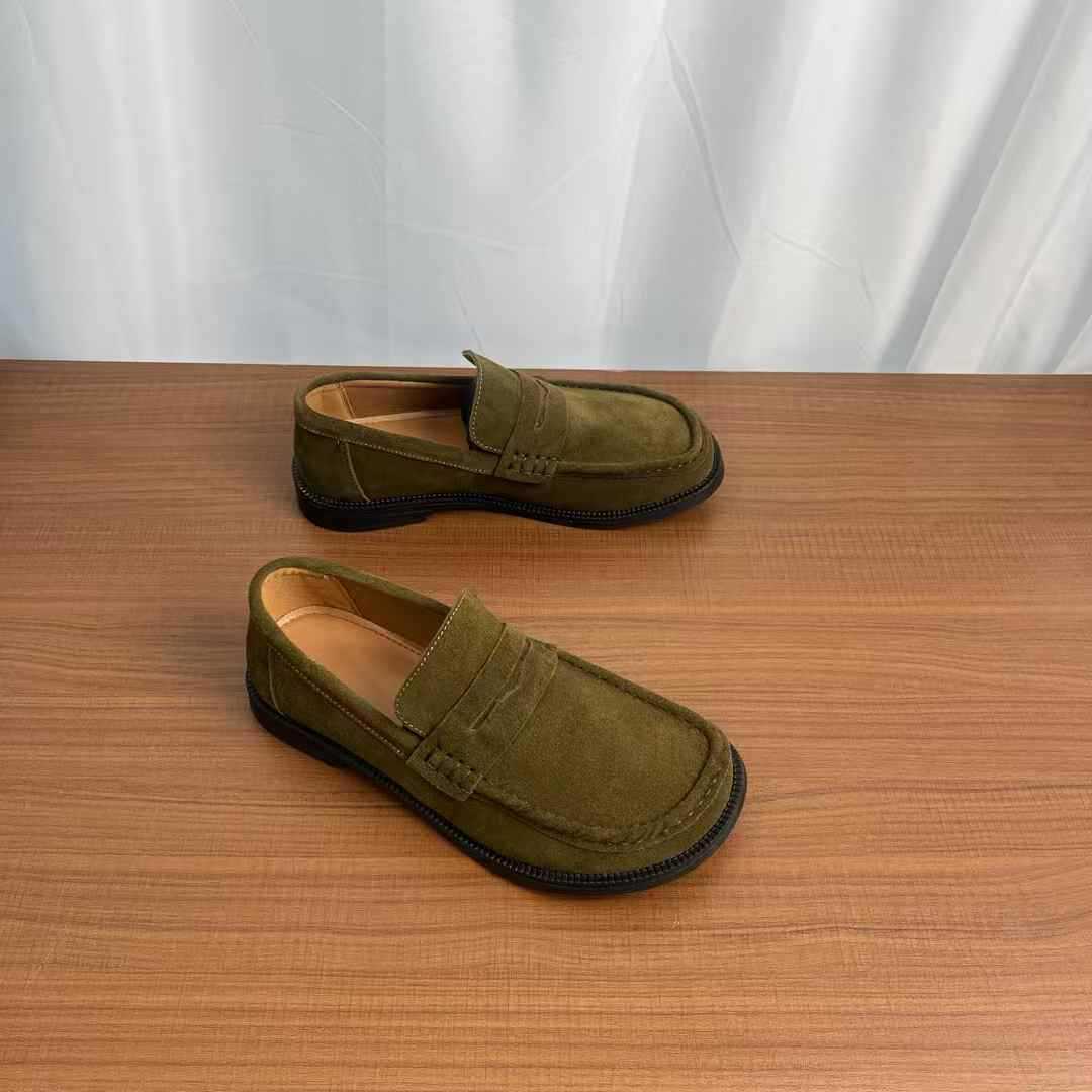 Men's Summer Simple Retro Slip-on British Style Trendy Fashion Men's Casual Leather Shoes