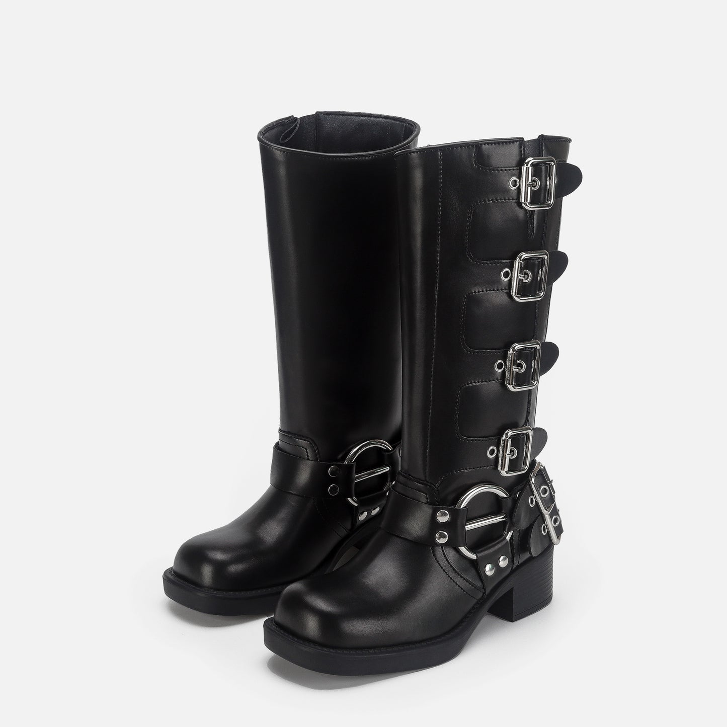 Cowboy Knight Chunky Tube Smoke Pipe Boots