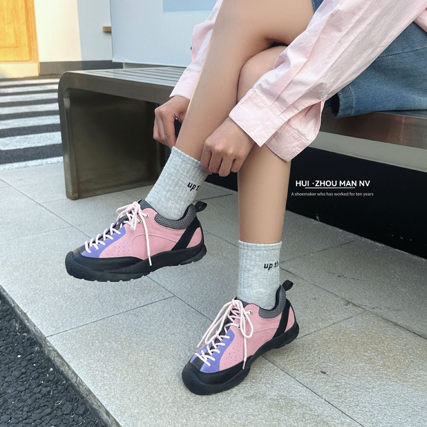 Women's Outdoor Retro Hiking Spring Platform Lightweight Women's Sports Shoes