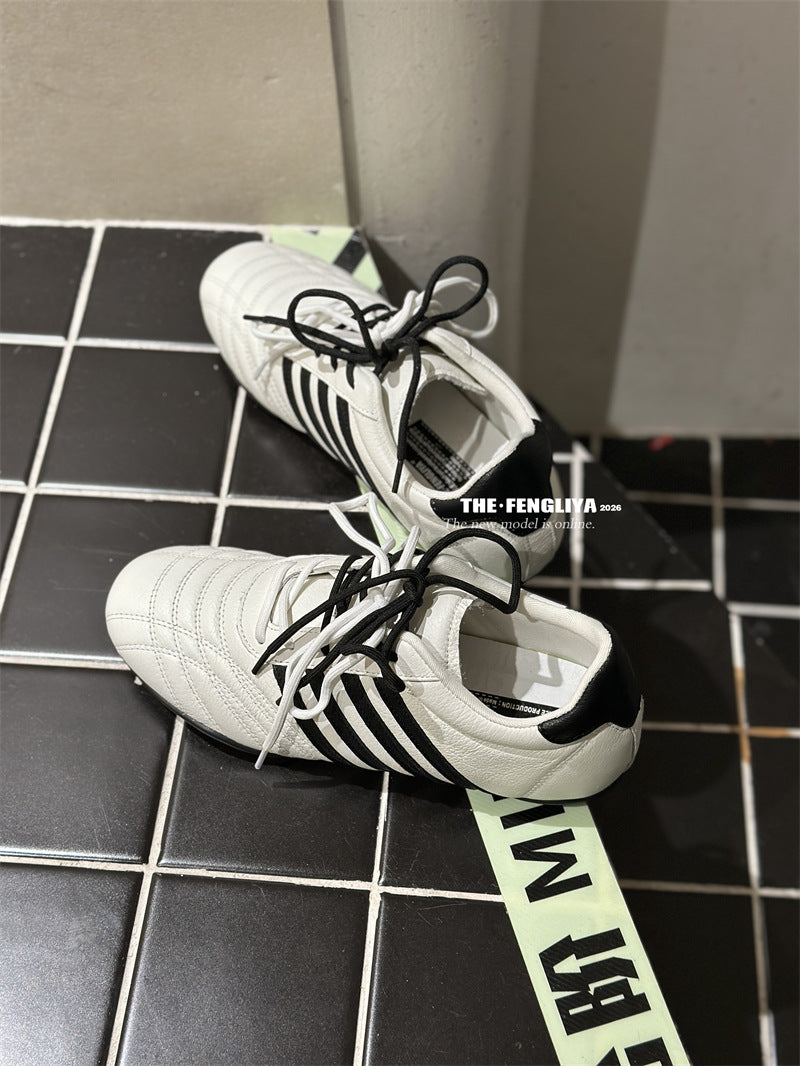 Women's Head Flat German Training Spring Retro Color Casual Shoes