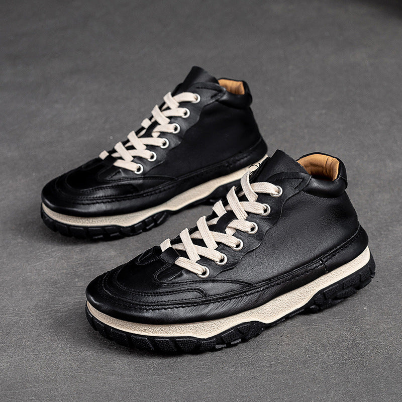 Women's Shu Front Pumps First Layer Cowhide Casual Shoes