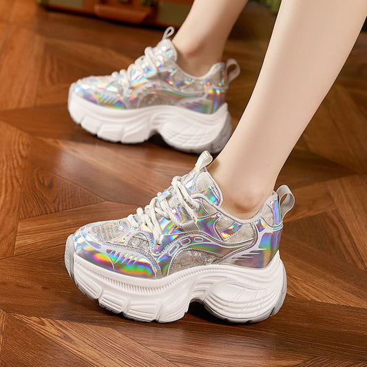 Women's Dad Summer Hollow Mesh Surface Fashionable Small Sneakers