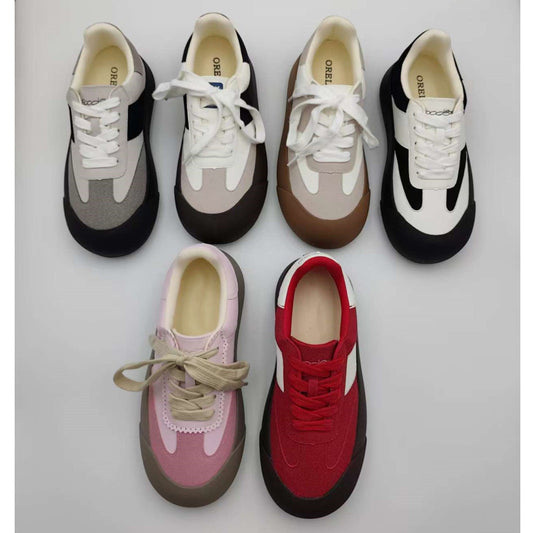 Women's Puffy Retro Platform Bread Moral Training Women's Board Shoes
