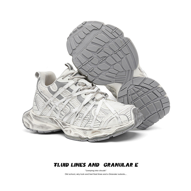 Spider Four Dad Brushed Old Platform Casual Shoes