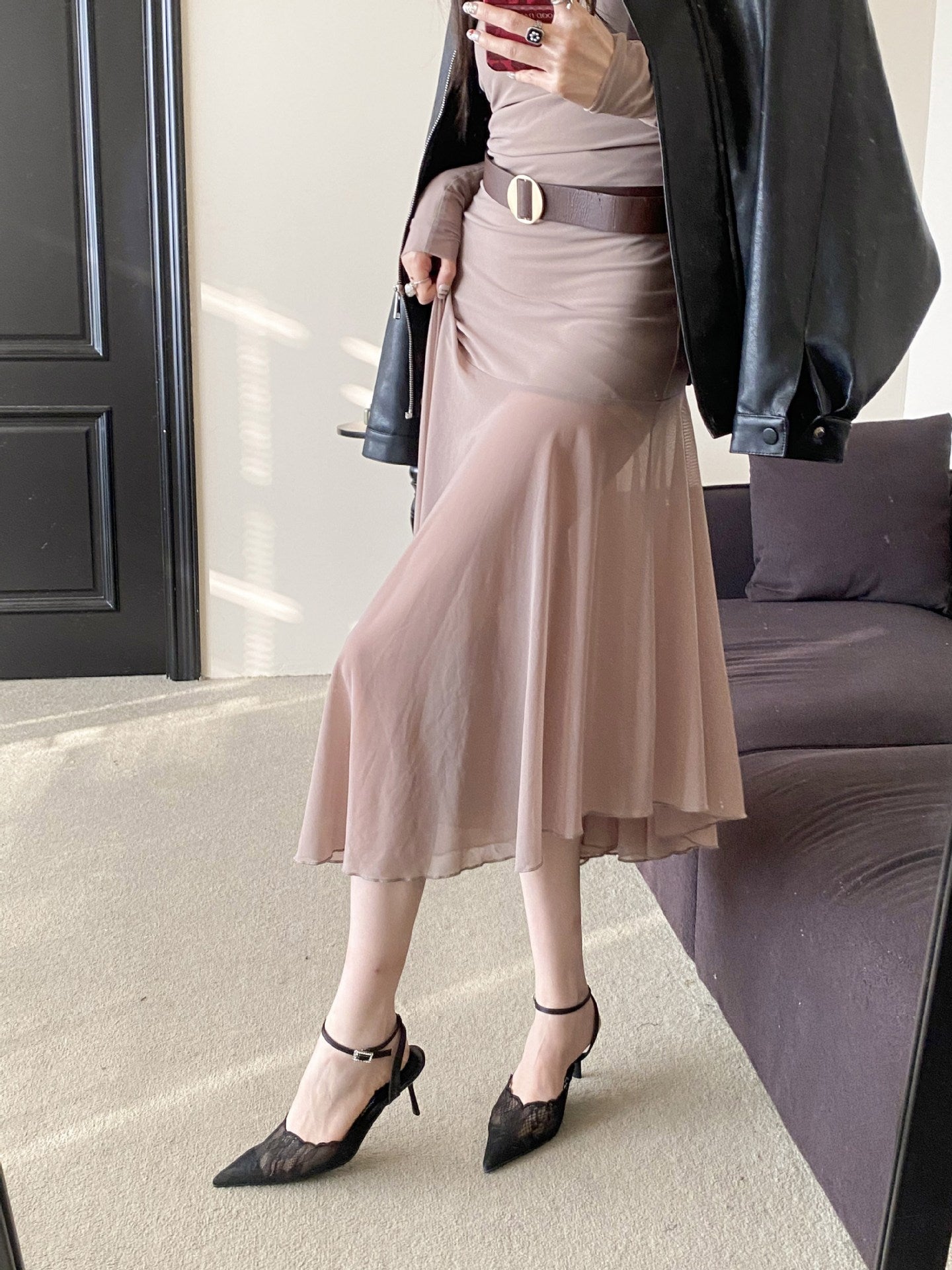 Spring Pointed Toe Stiletto Temperament Slimming French Sexy Heels