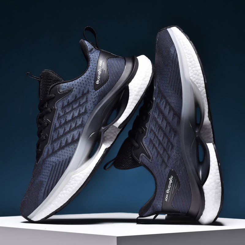 Men's Cushion Light Running Flying Woven Summer Green Mesh Surface Clunky Men's Sports Shoes