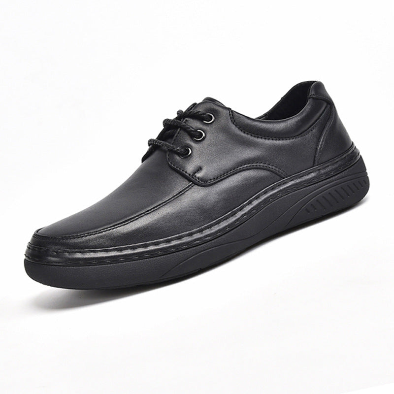Men's Autumn First Layer Cowhide Breathable Soft Leather Shoes