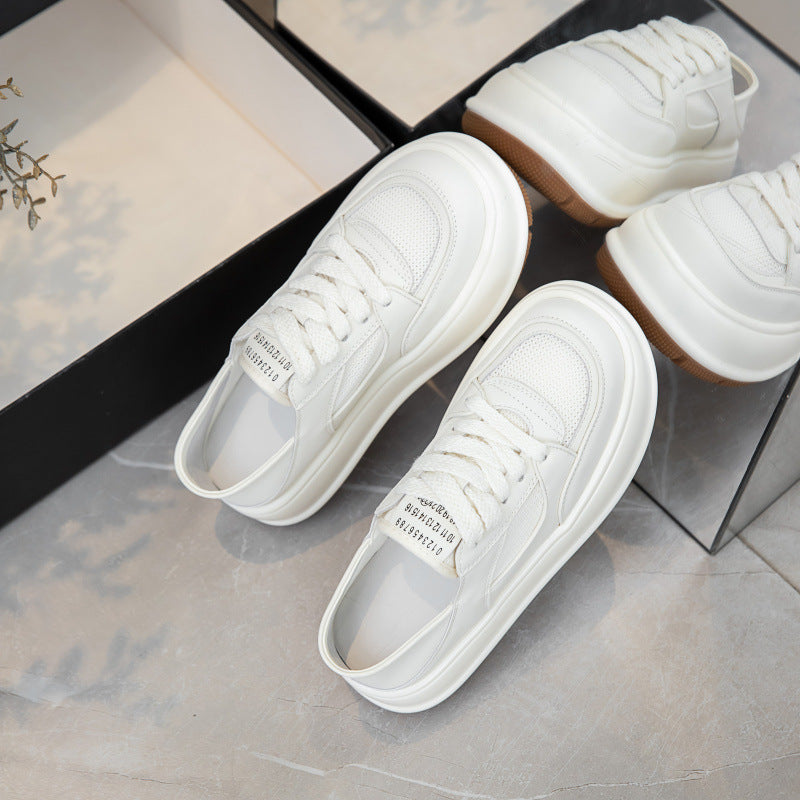 Women's Mesh Summer Small Elevator Wild Sports Doll Head Board Women's Casual Shoes