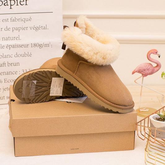 Women's Sheep Fur Integrated Veet Thickened Warm Breathable Women's Snow Boots