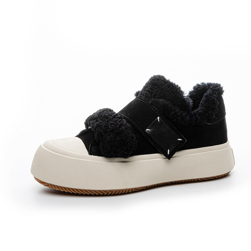 Women's With Veet Wool Outdoor Fluffy Winter Genuine Women's Shoes