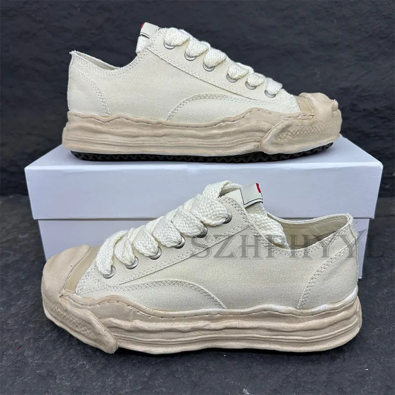 Women's & Men's Series Dissoed Thick Sole Increased Comfort Women's Canvas Shoes