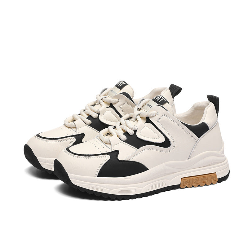Women's Sports Genuine Retro Fashion Board Thick-soled Sneakers