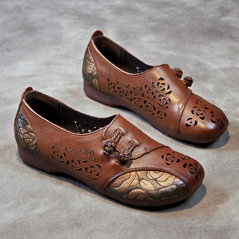 Women's Round Head Leisure Soft Bottom Breathable Casual Shoes