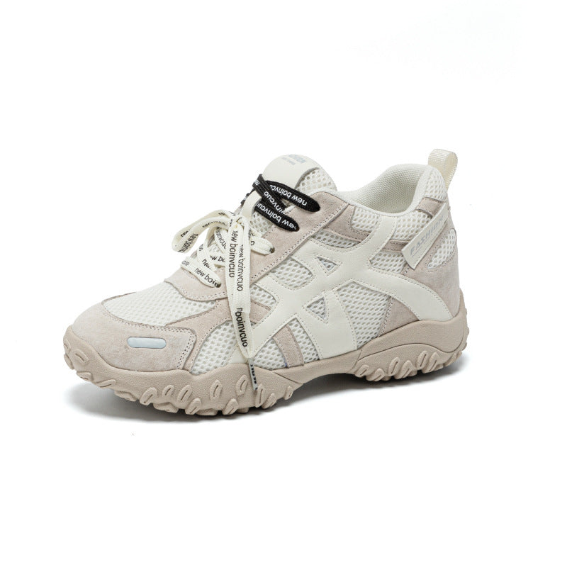 Women's Platform Sports Breathable Mesh White Height Casual Shoes