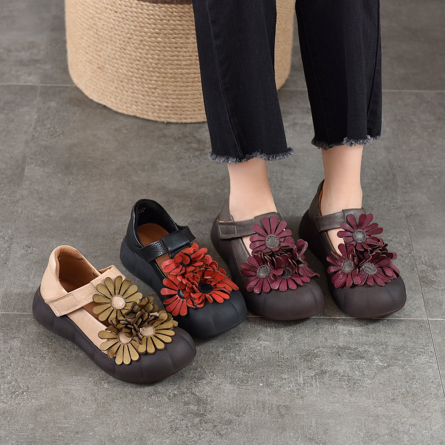 Women's Shape With Toe Box Flat Spring Women's Casual Shoes