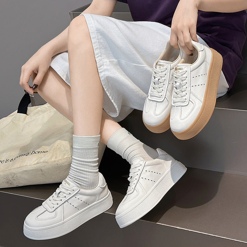 Women's Spring White Platform Small Single-layer Live Women's Casual Shoes