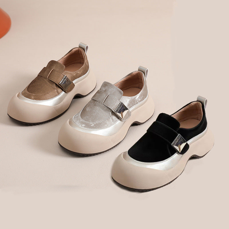 Women's Autumn Fashion Retro Platform Raise The Bottom Lightweight Men's Shoes