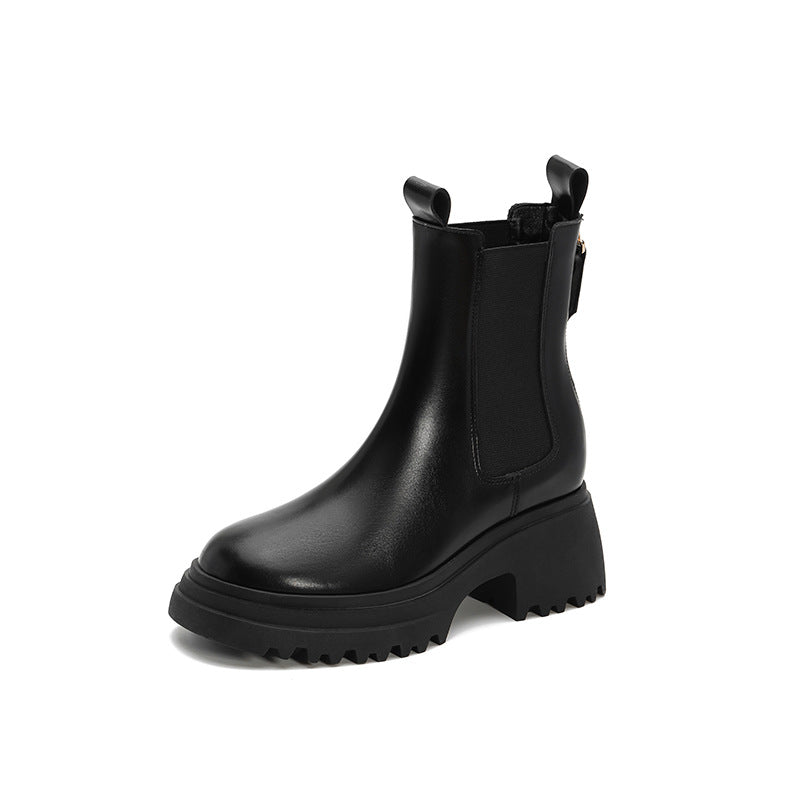 Thick Bottom Height Increasing Insole Chelsea Female Boots