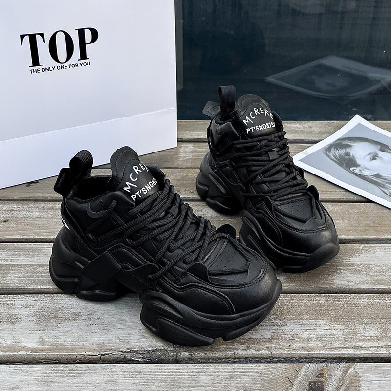 Women's Genuine Sports Trend Retro Daddy Fleece-lined Sneakers