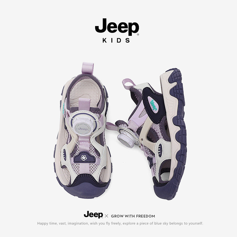 Children's Bottom Beach Boys Closed Toe Middle Sandals