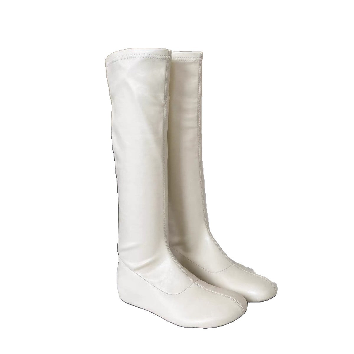 Women's Insole White French Style Ankle Big Toe Women's Leather Boots
