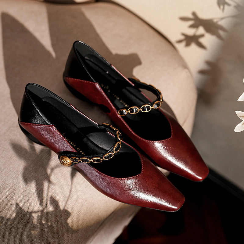 Vintage Mary Jane Female Square Toe Women's Shoes