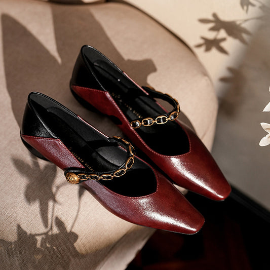 Vintage Mary Jane Female Square Toe Women's Shoes