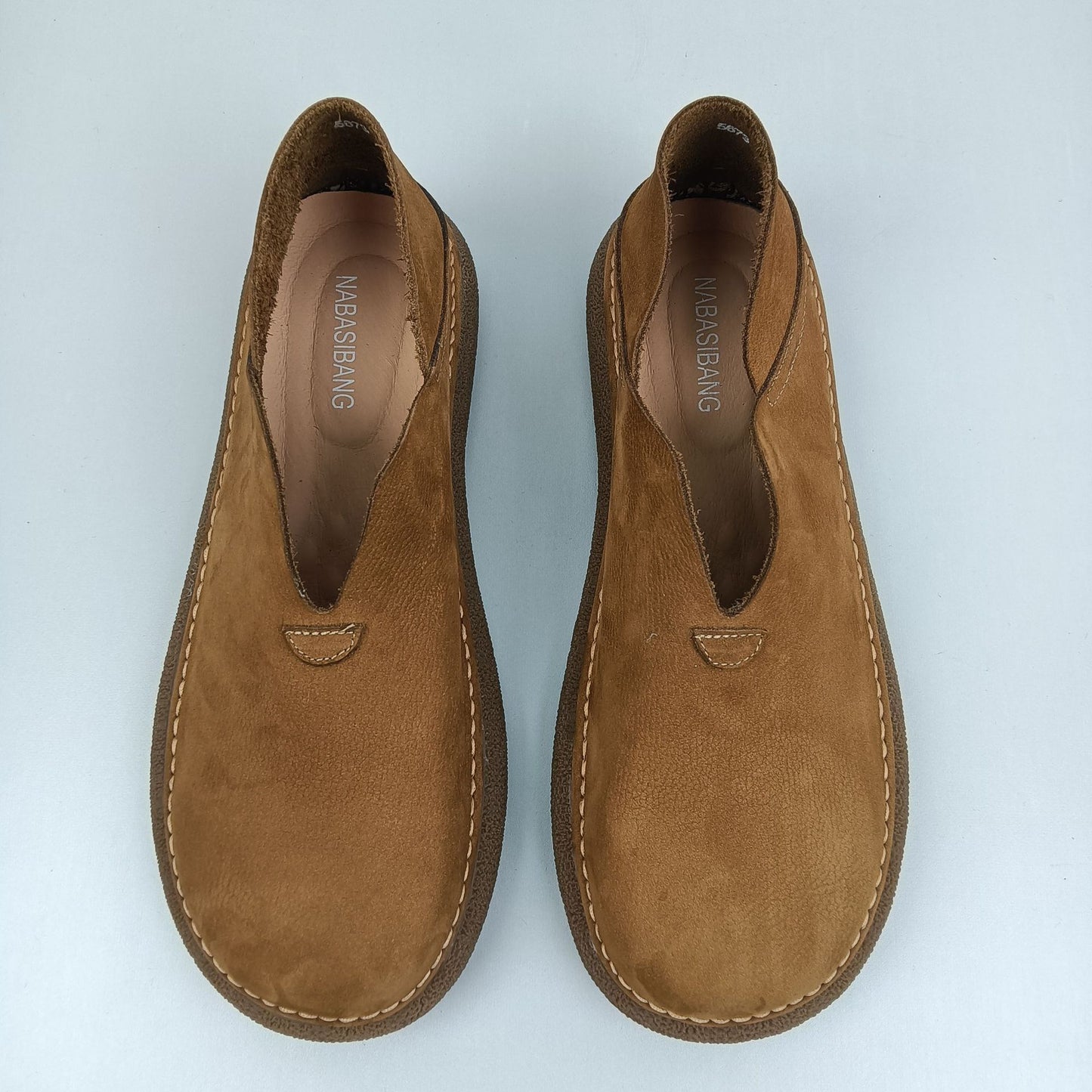 Waterproof Suede Business Dress Cowhide Rubber Sole Men's Casual Leather Shoes