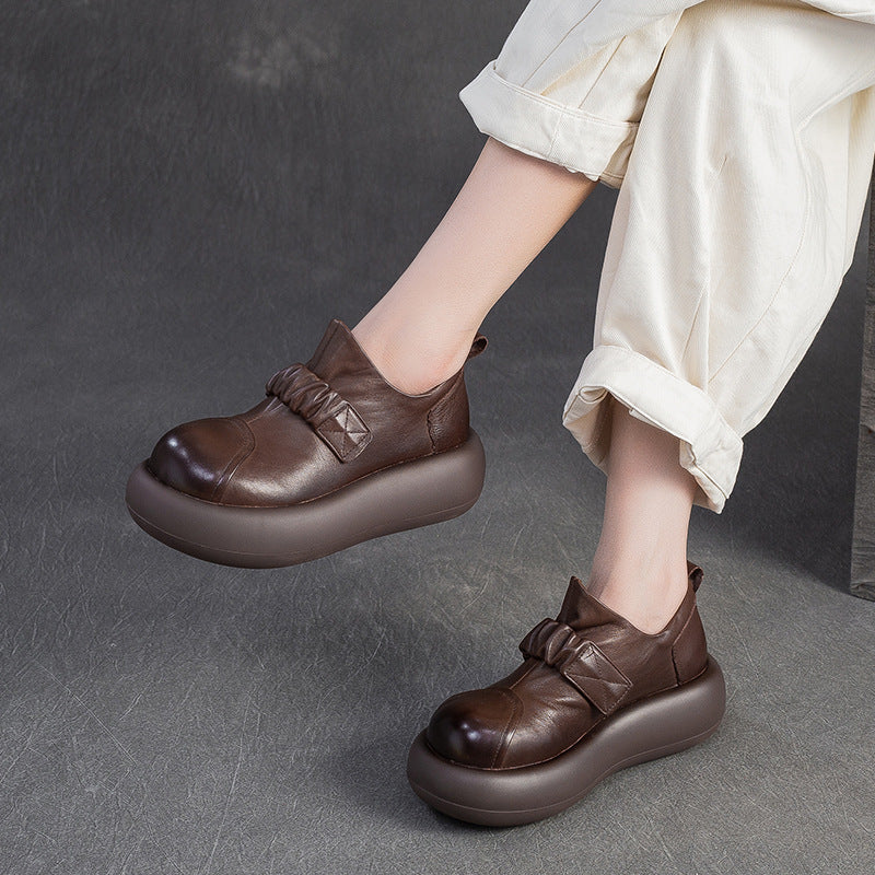 Women's Shu Platform Comfortable Height Increasing First Layer Men's Shoes