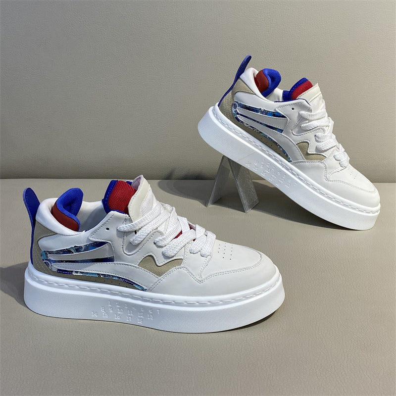 Men's Summer Breathable White Trendy Joker Board Men's Shoes