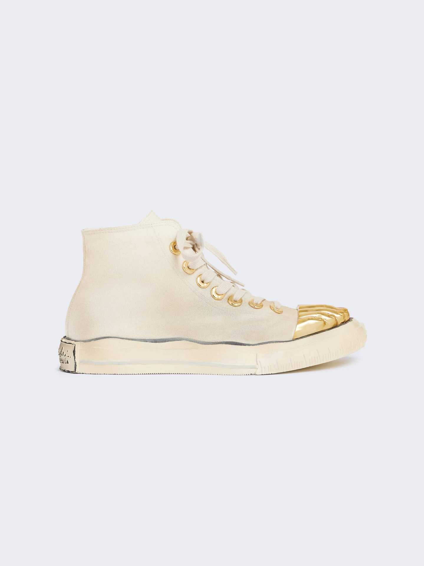 Women's & Men's Gold Toe White Fashion Sneakers