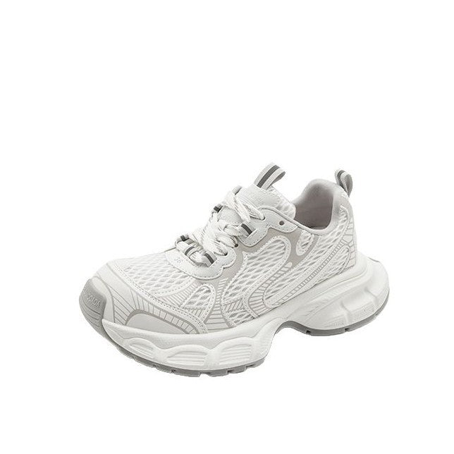 Early Spring Platform Lightweight Mesh Surface Breathable Increased Women's Sports Shoes