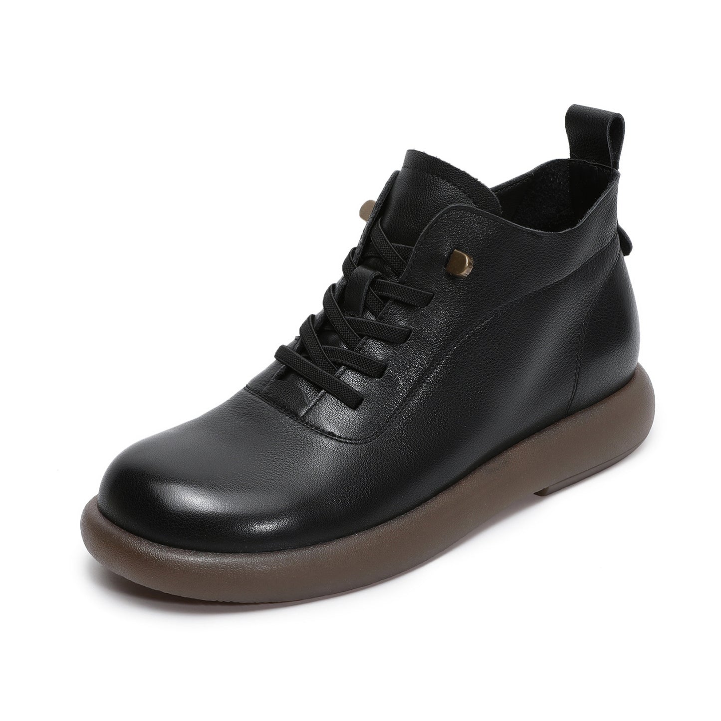 Women's Genuine Soft Bottom Surface Flat Ankle Comfortable Single Tendon Leisure Women's Leather Boots