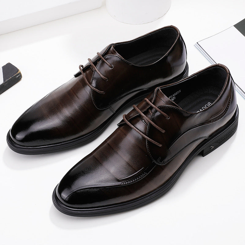 Men's Business Formal Wear Soft Bottom Top Leather Shoes