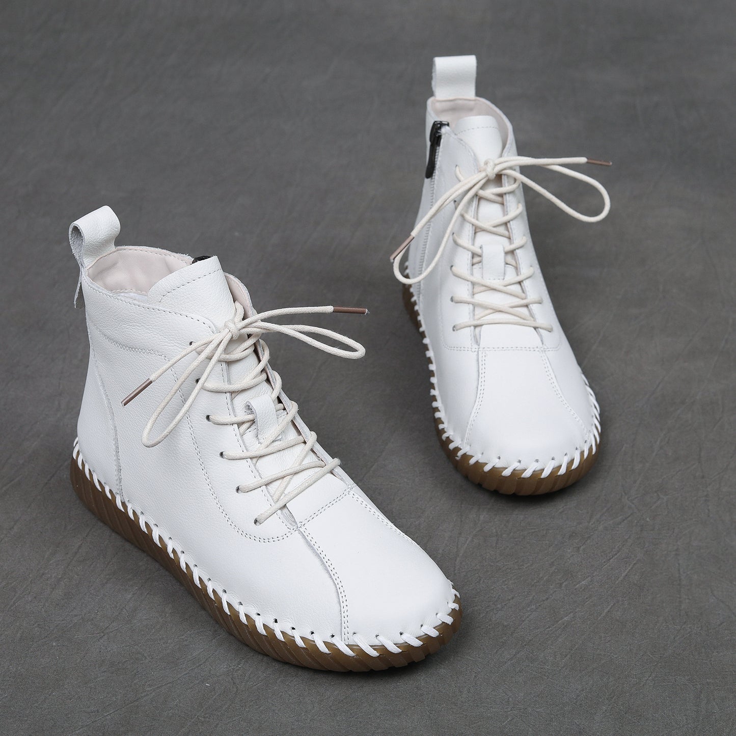 Ankle First Layer Cowhide Mother Beef Tendon Soft Bottom Women's Leather Boots