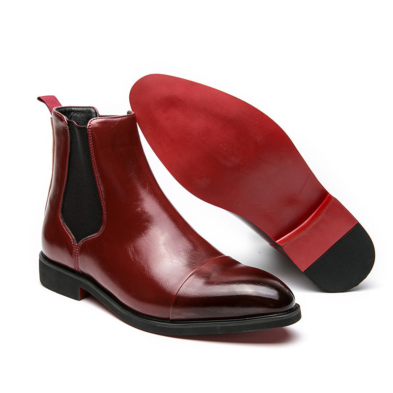 Men's Slip-on Plus Size Red Sole Martin Leather Shoes