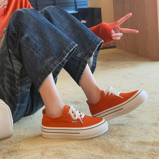 Comfortable Women's Thick-soled Elastic Slip-on Spring Women's Casual Shoes