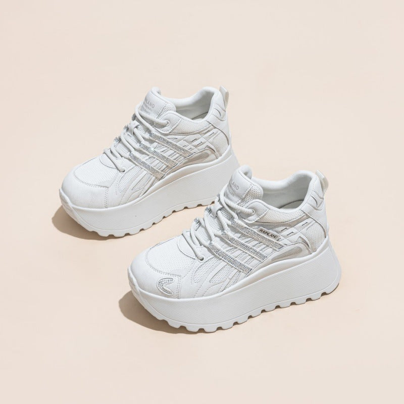 Women's Small Thick-soled Heightened Daddy Lightweight Soft Sole Spring Casual Shoes