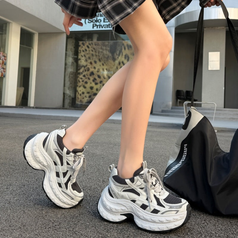 Women's Durian Platform Heightened Daddy Trendy Fashion Joker Sneakers