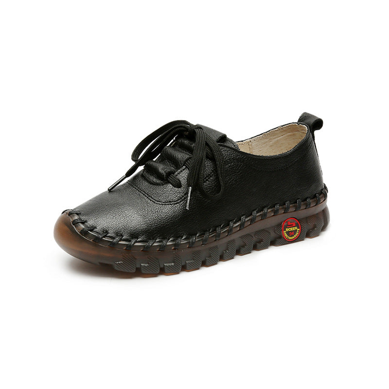 Women's Hole Genuine Comfortable Soft Soled Flats Women's Casual Shoes